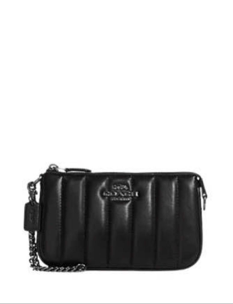 Coach Nolita 19, Black Leather, Lined Quilting, Chain Strap in Gunmetal, NWT Coach Nolita 19, Black Leather, Lined Quilting, Chain Strap in Gunmetal, NWT