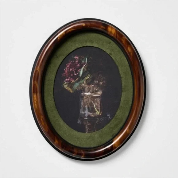 Oval Frame Floral Wall Art - Threshold designed with Studio McGee Oval Frame Floral Wall Art - Threshold designed with Studio McGee