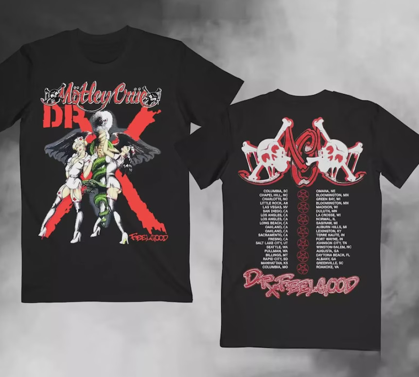 Vtg Motley Crue Dr. Feelgood Tour 80s Heavy Metal T-Shirt S-5XL