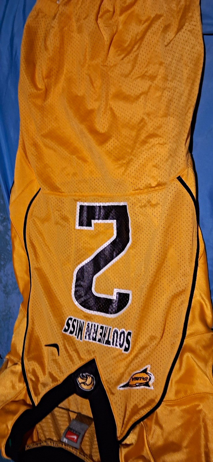 Nike Southern Miss Golden Eagles #2 Football Jersey Gold/Black Men\'s Size M