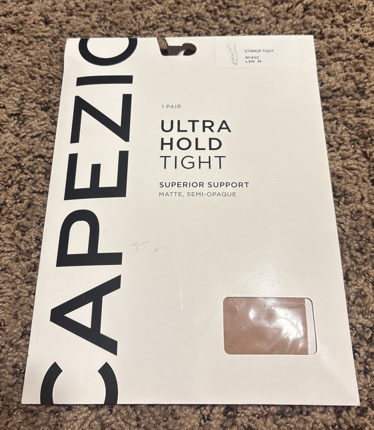 Capezio Girls\' Hold and Stretch Stirrup Tight Girls Medium #N145C Suntan Capezio Girls\' Hold and Stretch Stirrup Tight Girls Medium #N145C Suntan