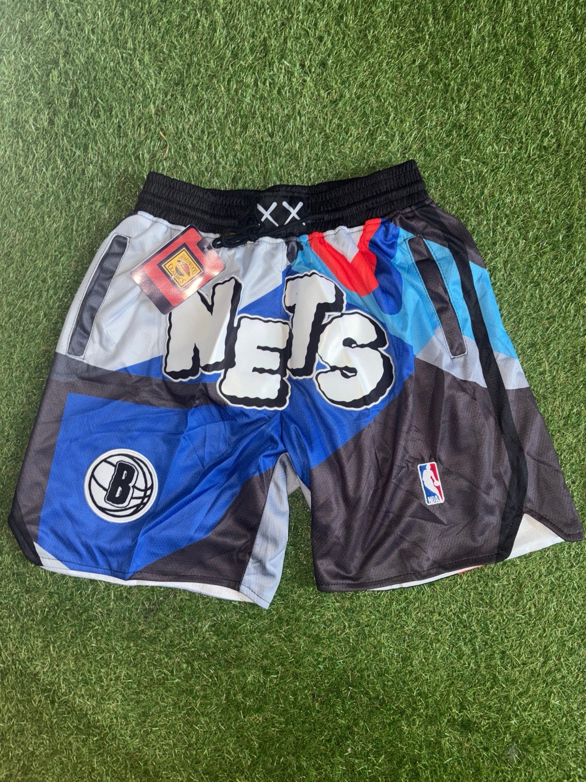 Brooklyn Nets NBA Basketball Shorts Size Medium Blue Black White