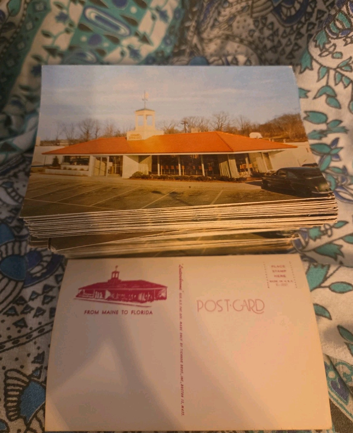 Vtg Johnson's Motor Lodge Lake George NY ADK Postcard 100+ All Same Card 1950's 