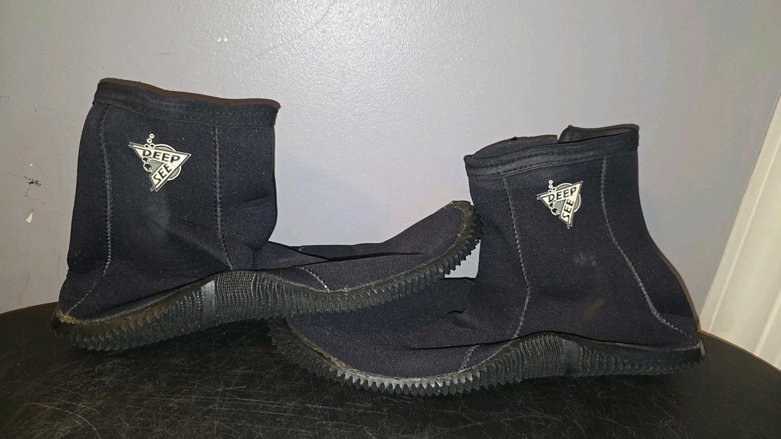 Deep See Black Zip Up Scuba Shoes Boots Zipper Swimming Diving Sea Size 13 Deep See Black Zip Up Scuba Shoes Boots Zipper Swimming Diving Sea Size 13