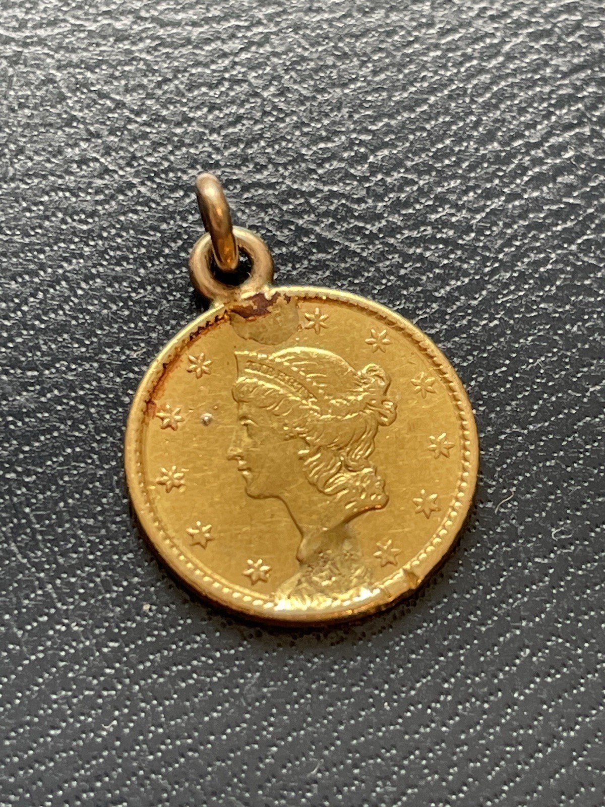 Antique 22k Gold Coin Pendant Cool Piece 1.7GR