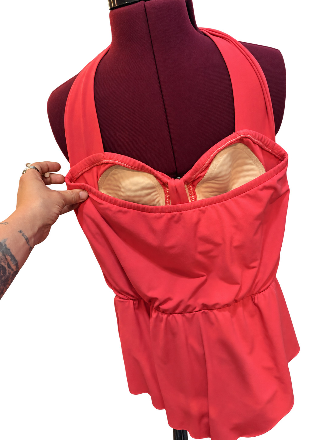 Magicsuit by Miraclesuit Red Halter Swim Romper Size 4 Tie Front Padded from VS Magicsuit by Miraclesuit Red Halter Swim Romper Size 4 Tie Front Padded from VS