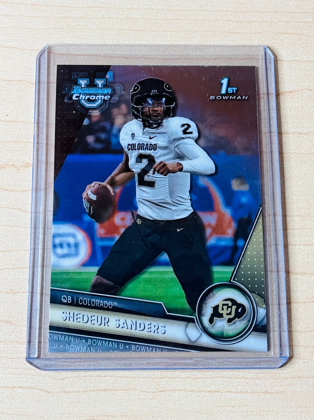 2023 Shedeur Sanders Bowman University Chrome #16 1st Bowman - Colorado / Browns 2023 Shedeur Sanders Bowman University Chrome #16 1st Bowman - Colorado / Browns