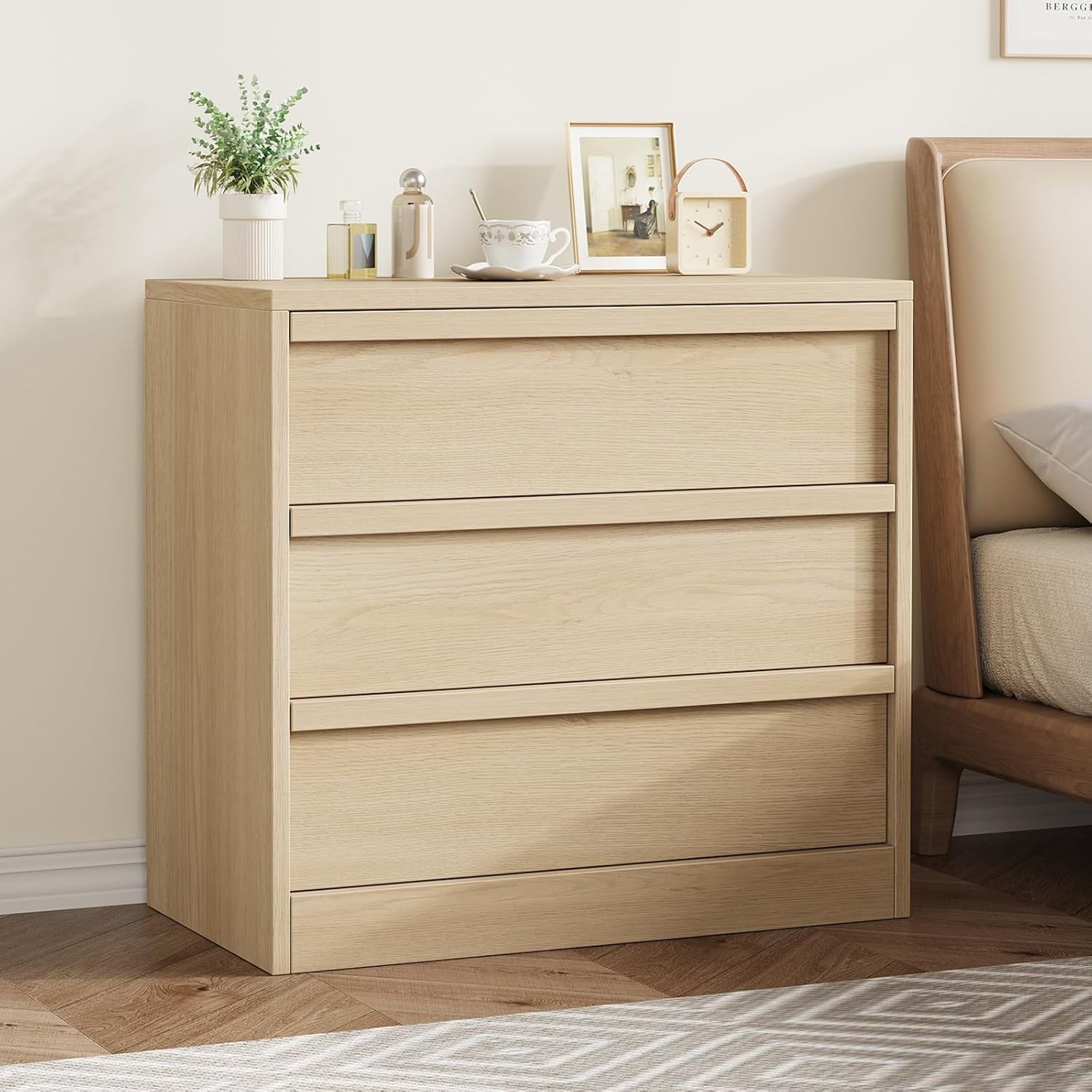 3/4/5/7/Drawer Dresser for Bedroom Handle Free Chest of Drawers Storage Cabinet