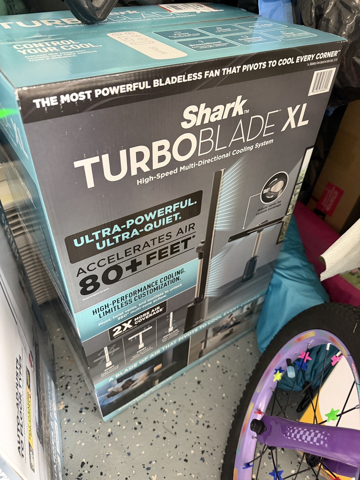 Shark TurboBlade Fan XL Bladeless Tower Fan Pivots Twists Oscillates 180 Degrees Shark TurboBlade Fan XL Bladeless Tower Fan Pivots Twists Oscillates 180 Degrees