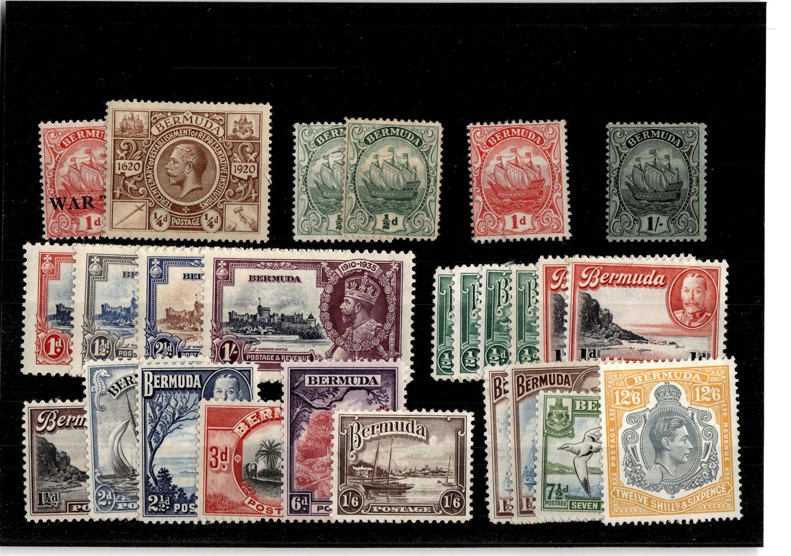 Bermuda 1920s MH/MNH stamps Bermuda 1920s MH/MNH stamps