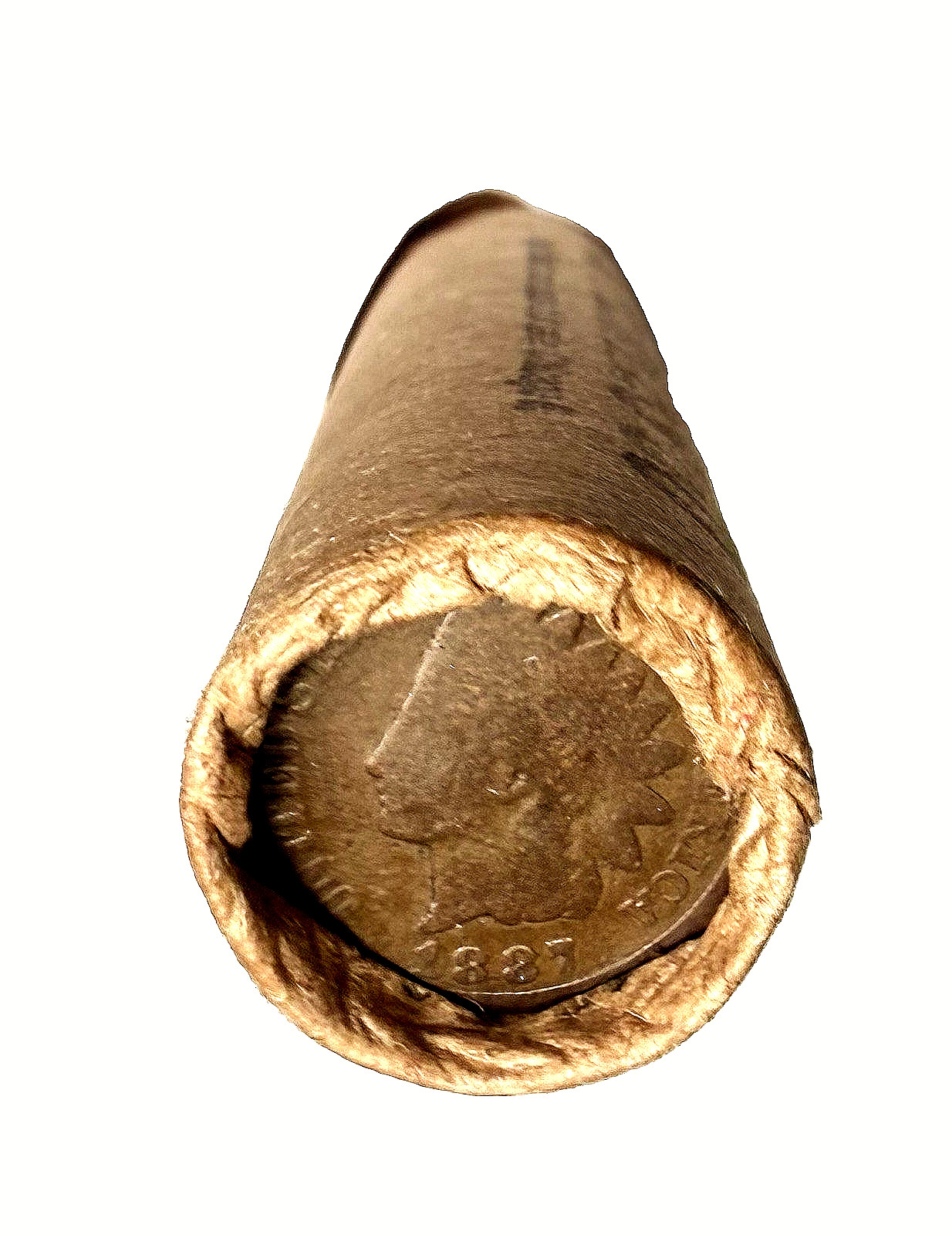 1887 & 1918s Ends 1c Old Brinks Tighlly Wrapped Shotgun Roll Indian And Lincoln 1887 & 1918s Ends 1c Old Brinks Tighlly Wrapped Shotgun Roll Indian And Lincoln