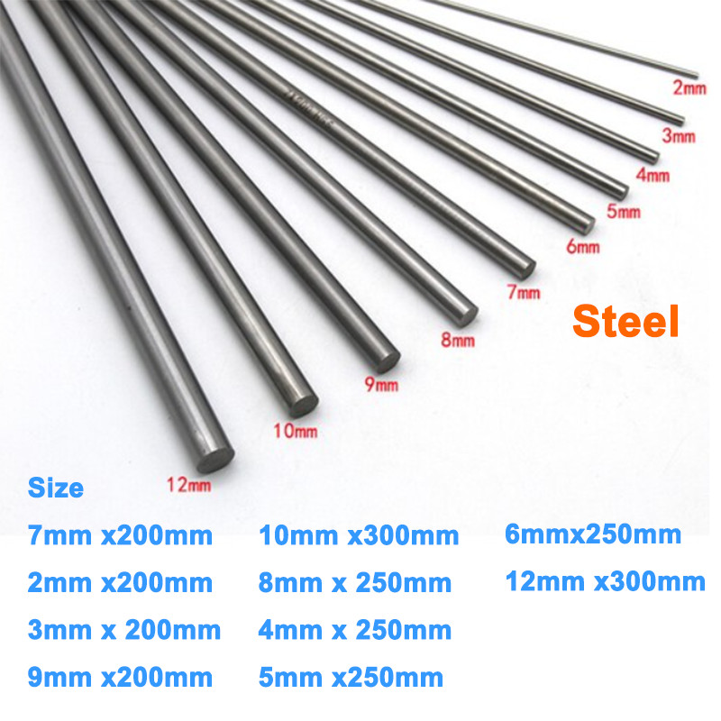Silver Steel Ground Shaft Rod 2mm 3mm 4mm 5mm 6mm 7mm 8mm 9mm 10mm 12mm Round