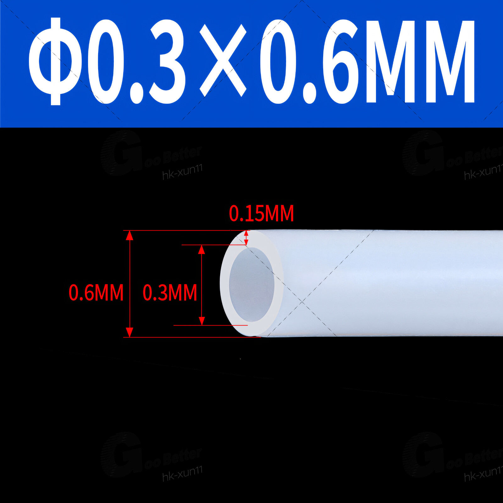White PTFE Tubing 0.6-8.0 mm OD - Air Tube High Temp Resistance