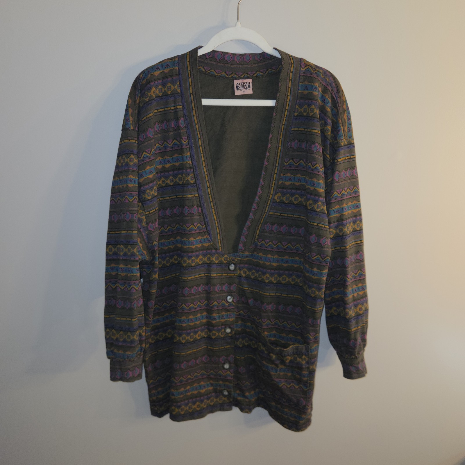 Action Gear Sportswear Womens Vintage Cardigan Button Shirt Size (M) Western Action Gear Sportswear Womens Vintage Cardigan Button Shirt Size (M) Western