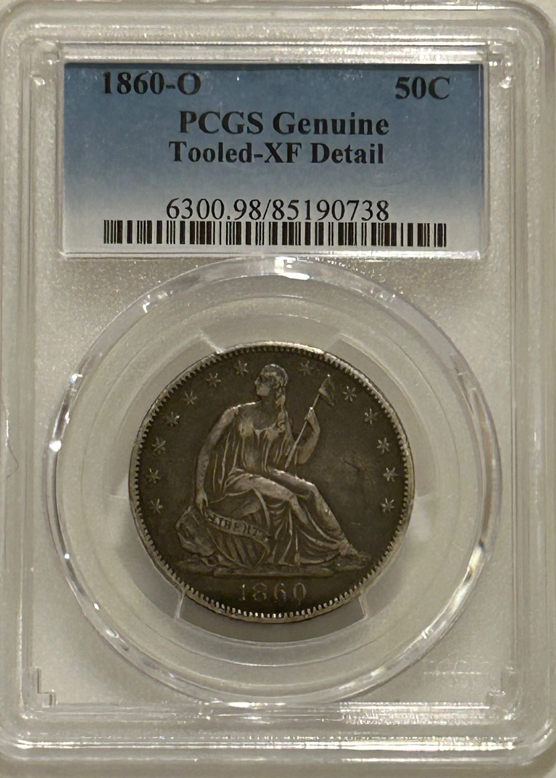 1860 O Seated Liberty Silver Half Dollar PCGS XF Details 1860 O Seated Liberty Silver Half Dollar PCGS XF Details