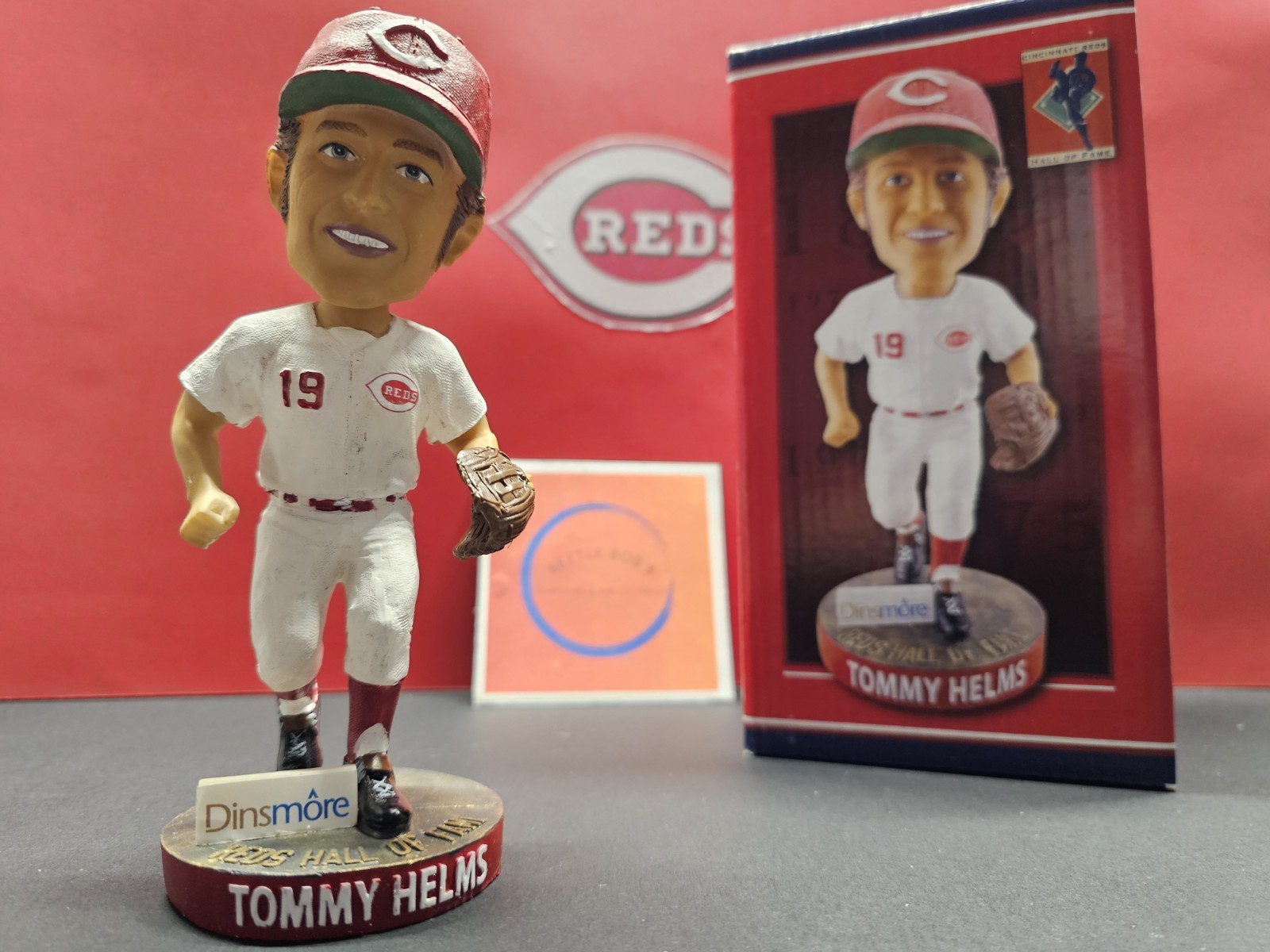 Tommy Helms Cincinnati Reds MLB 2017 Reds HOF Bobblehead NIB