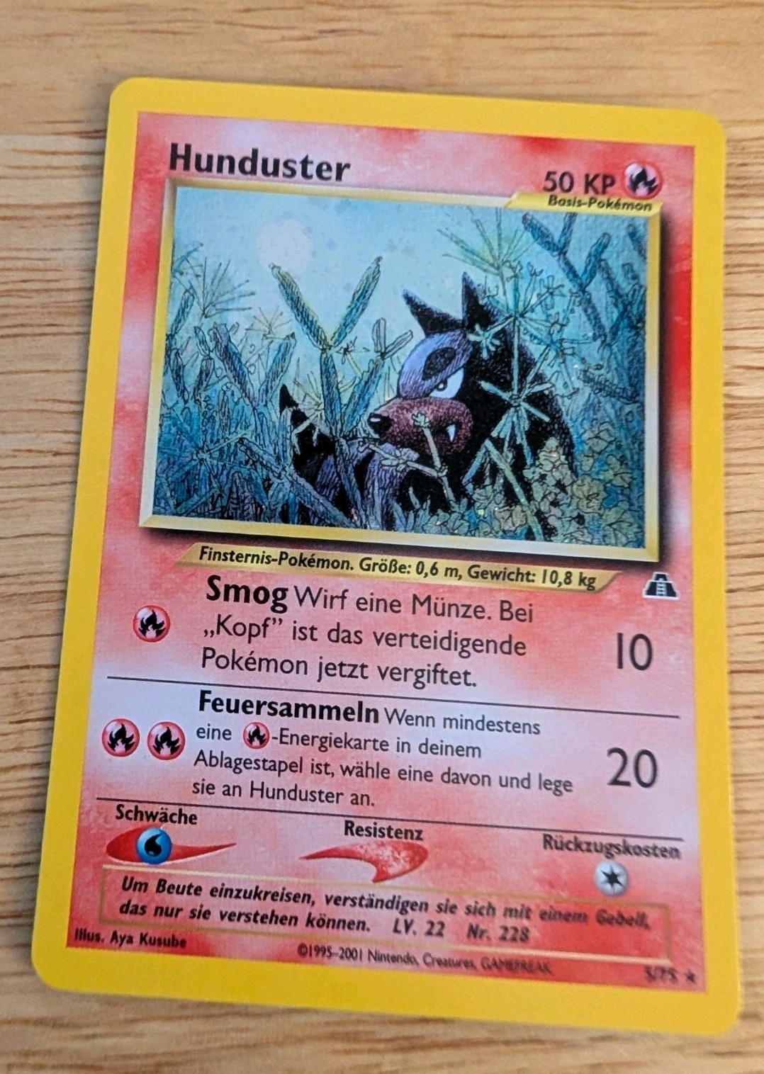 Hunduster Houndour 5/75 German Pokemon Card TCG Holo Rare Hunduster Houndour 5/75 German Pokemon Card TCG Holo Rare
