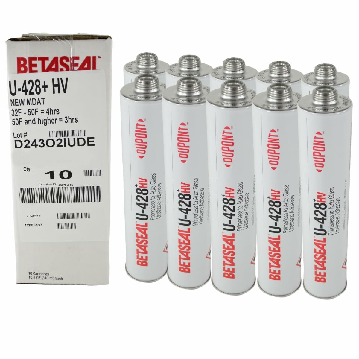 Betaseal U-428 Auto Glass Windshield Urethane Adhesive Primerless 10 Tubes 310ml