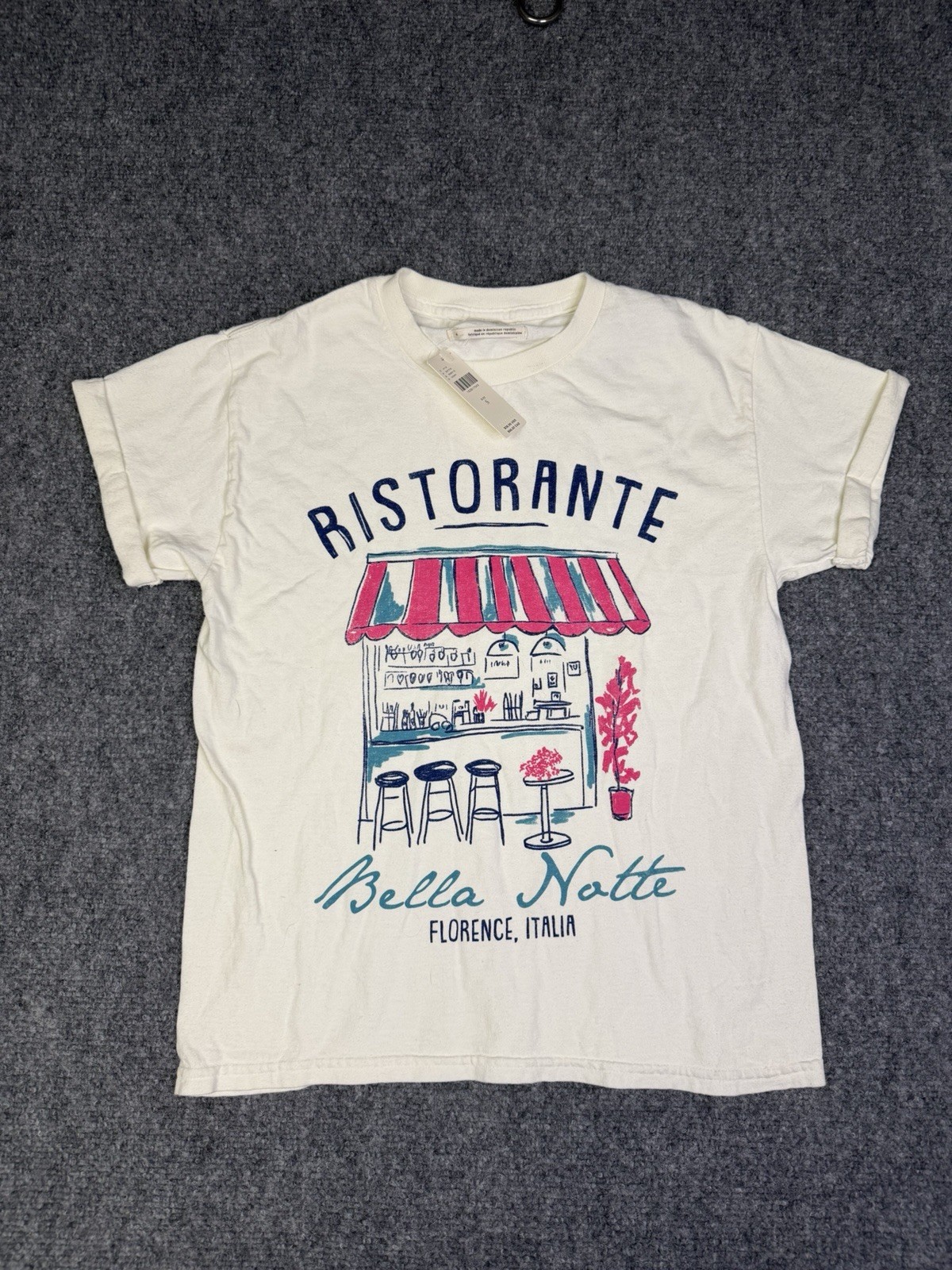 Women’s Anthropologie Bella Matte Ristorante Italy T-Shirt New Size Small Women’s Anthropologie Bella Matte Ristorante Italy T-Shirt New Size Small