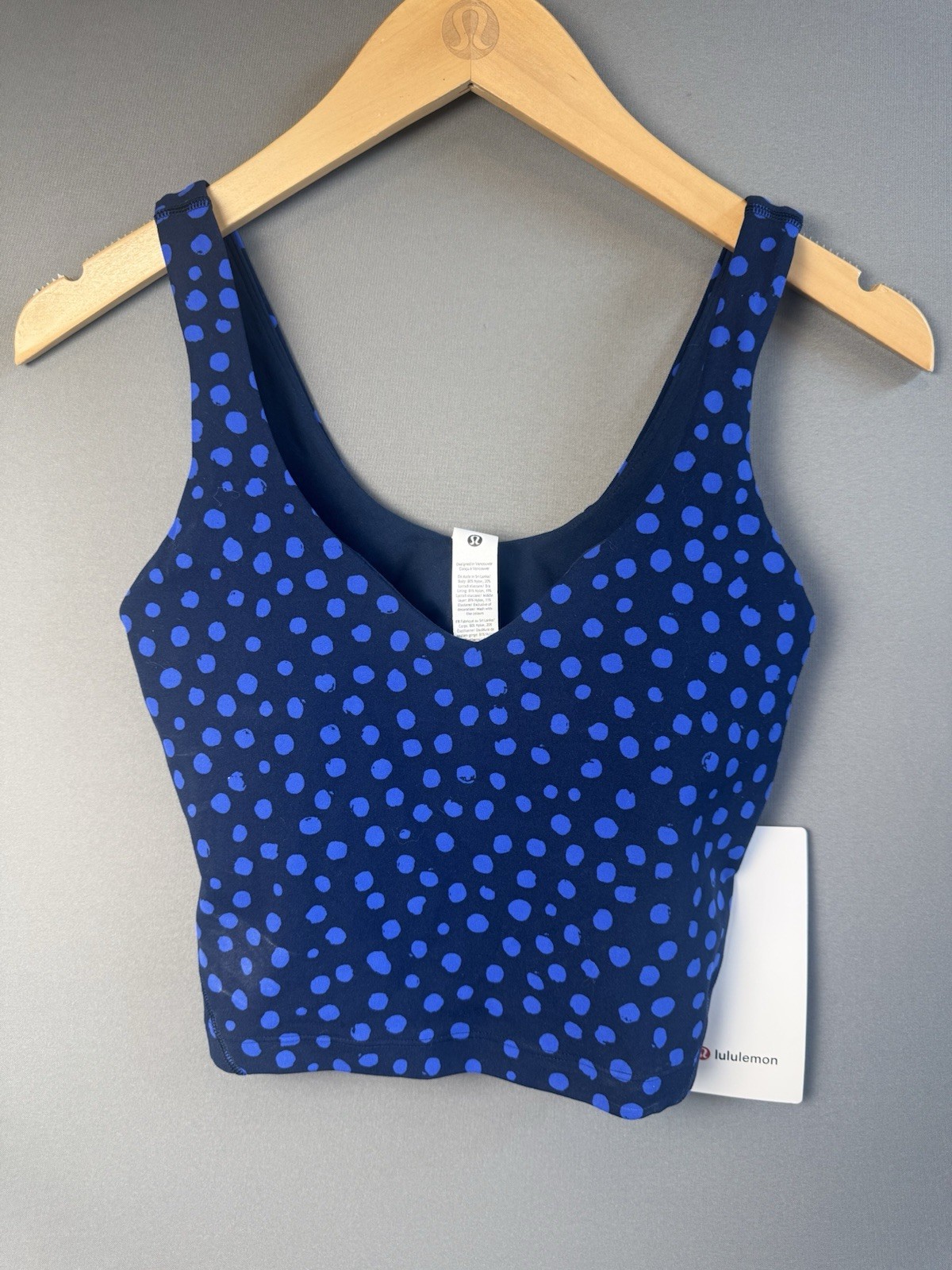 NWT Lululemon Align Tank Stamp Dot Beach Ball Blue True Navy Size 12