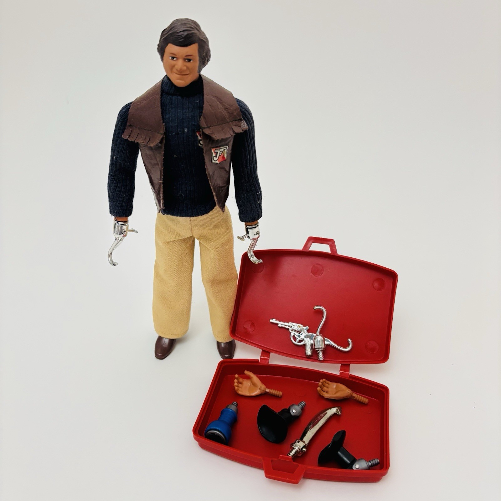 Vintage Ideal JJ Arms 1976 Action Figure Bio Kinetic Hands With Briefcase Toy