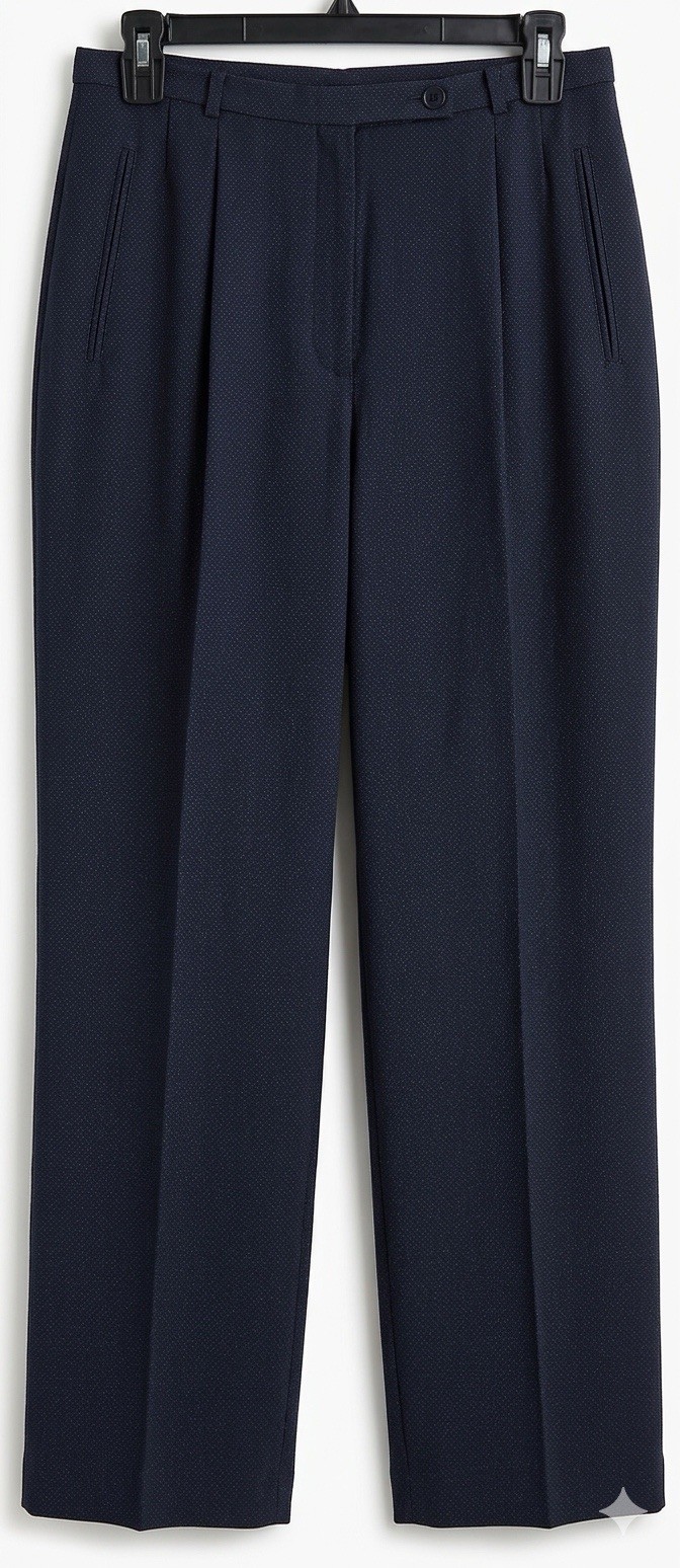 Vintage Liz Claiborne Pants Womens 10 NWT Blue Micro Print 90s Career Trousers