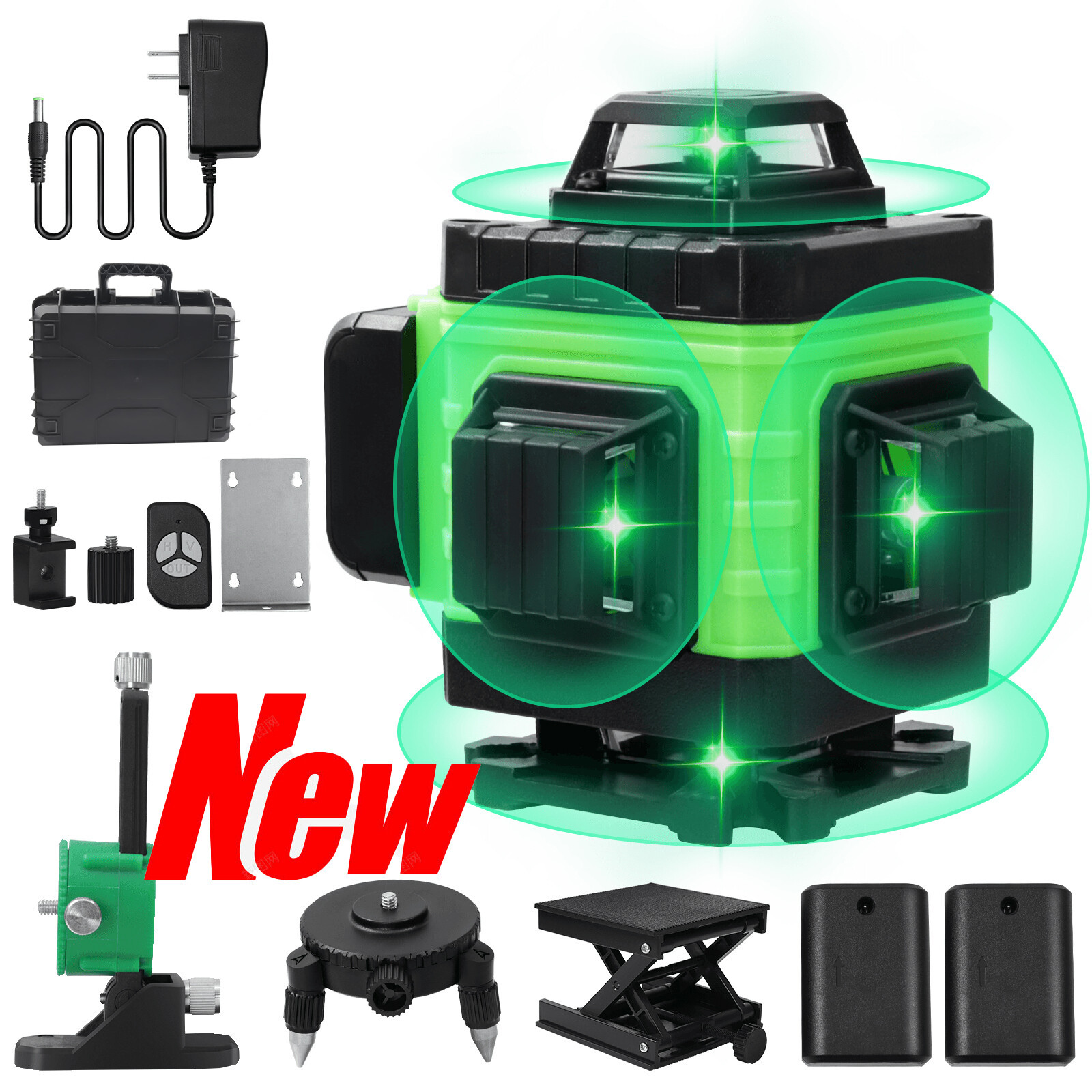 360° Self Leveling Rotary 16 Lines 4D Laser Level Cross Line Auto Measure Tools