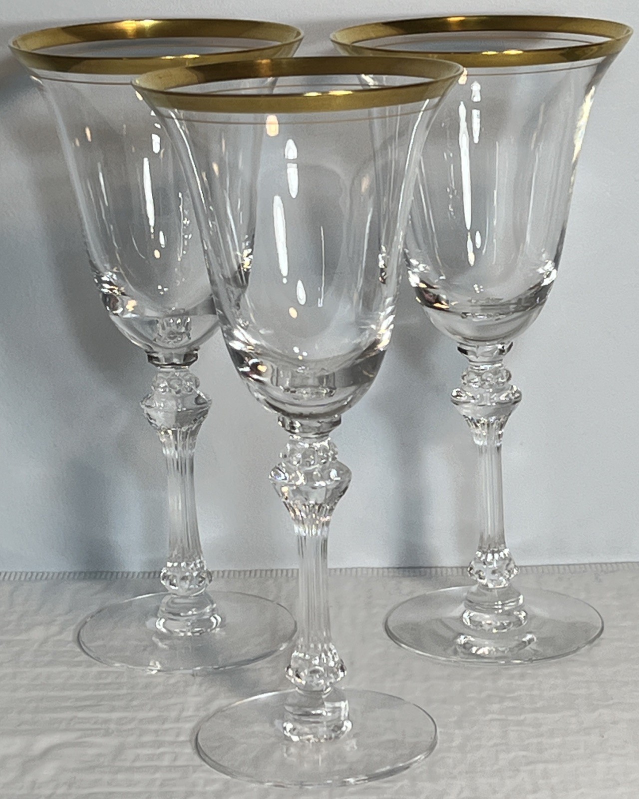 Set Of 3 Tiffin Franciscan Saturn Water Goblets 8 1/8\
