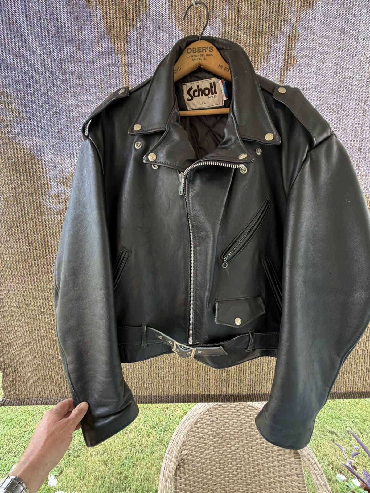 Vintage Schott 618 NYC Double Riders Leather Jacket Size 52 Black USA Made Vintage Schott 618 NYC Double Riders Leather Jacket Size 52 Black USA Made