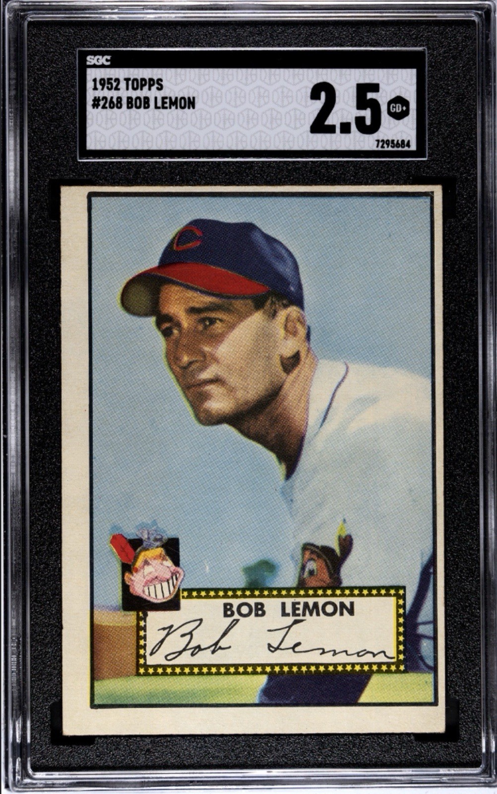 1952 Topps - Semi-High # Bob Lemon #268 - Hall of Fame - Semi-High Number Series 1952 Topps - Semi-High # Bob Lemon #268 - Hall of Fame - Semi-High Number Series