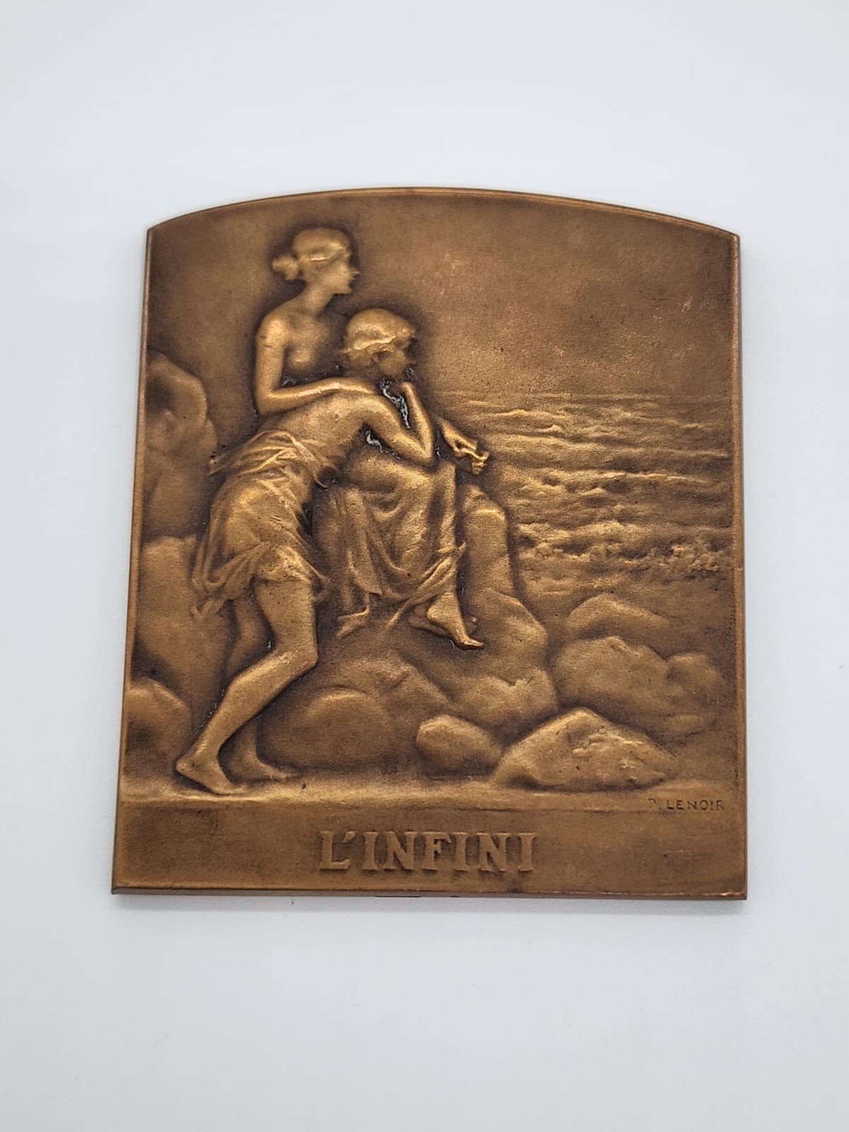Antique French Bronze Plaque \
