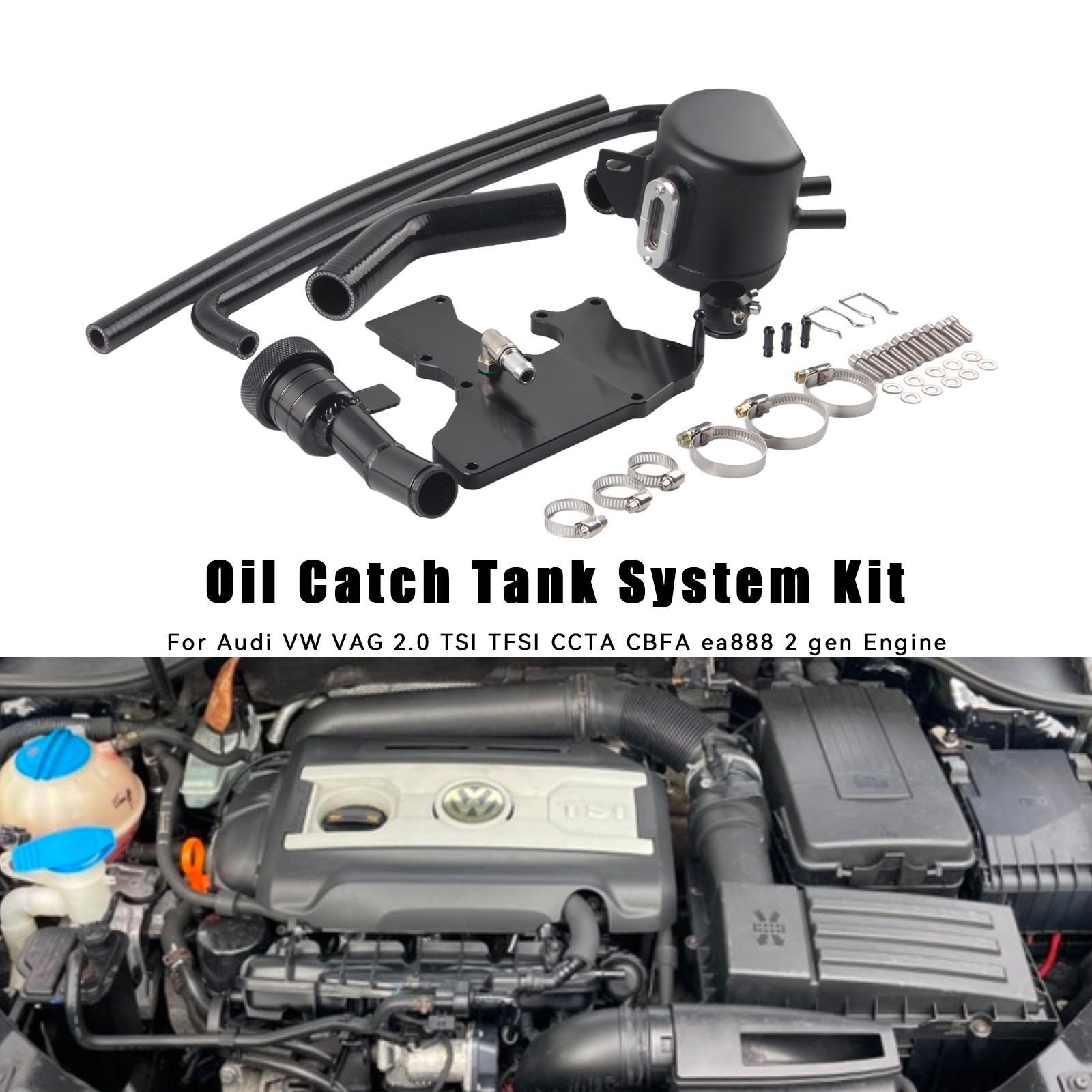 Oil Catch Tank System Kit For Audi VW VAG 2.0 TSI TFSI CCTA CBFA ea888 2 gen