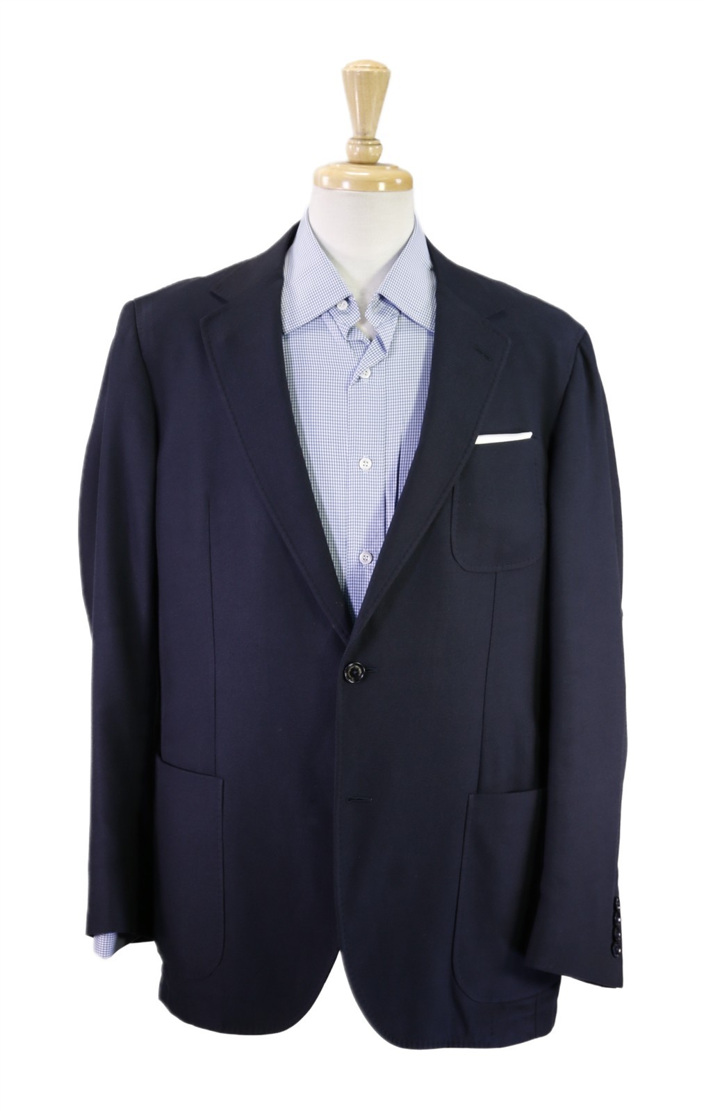 Ermenegildo Zegna Recent Navy Patch Pocket Unstructured Cotton Travel Blazer 44R