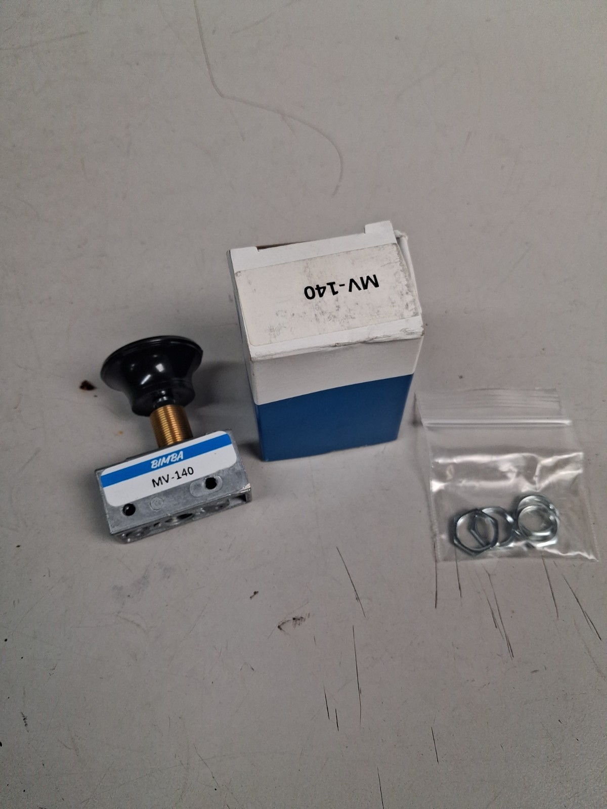 1PC BIMBA LLC MV-140 VALVE, AIR, LIMIT SWITCH, MANUAL, PALM ACTUATOR, 1/8 I