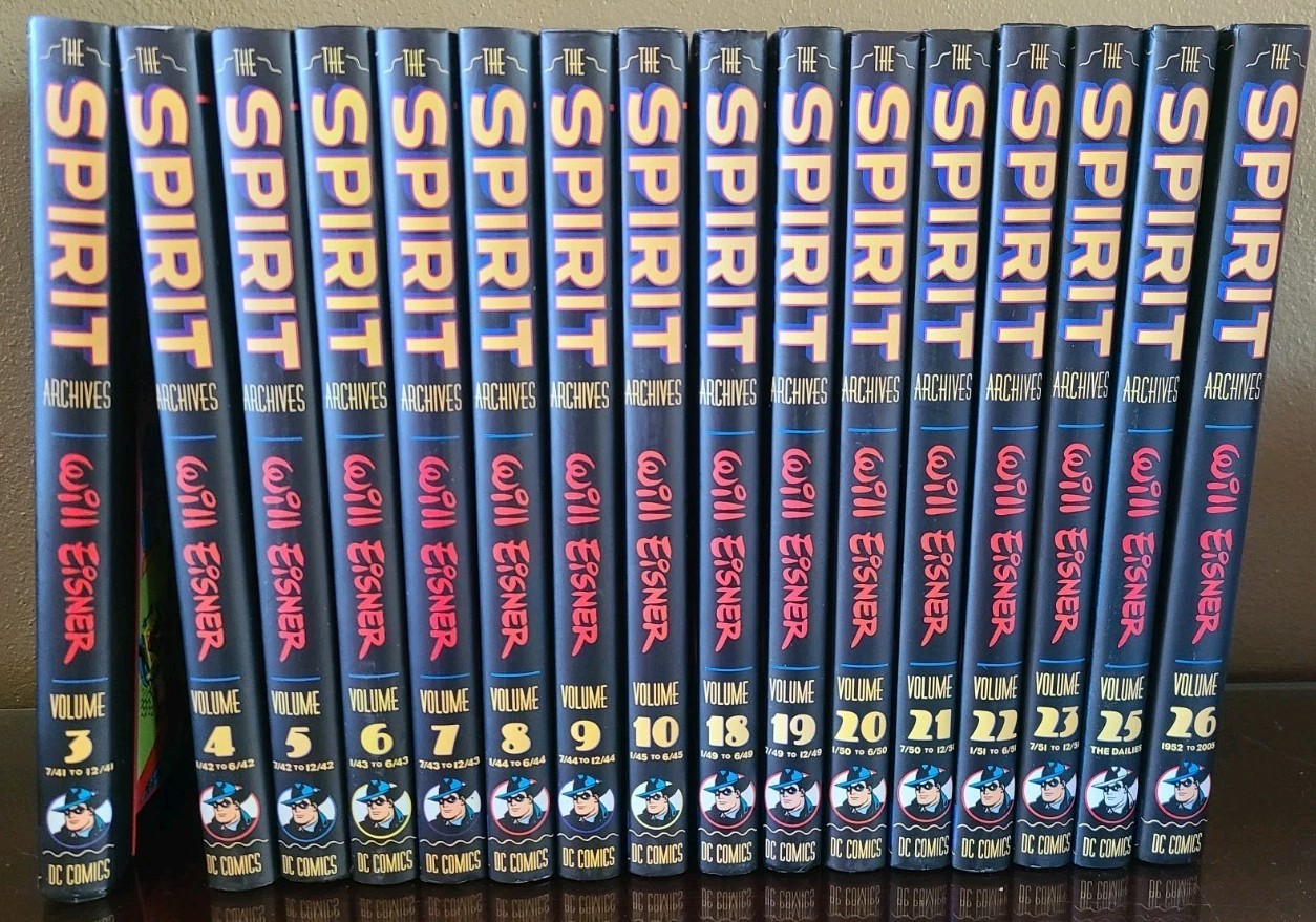 The Spirit Archives by Will Eisner Vol 3-26 DC Comics Hardcover Lot 16 Books