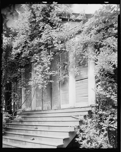Photo:Tuscaloosa Alabama Presbyterian Manse 1939 Shutters Stairway House