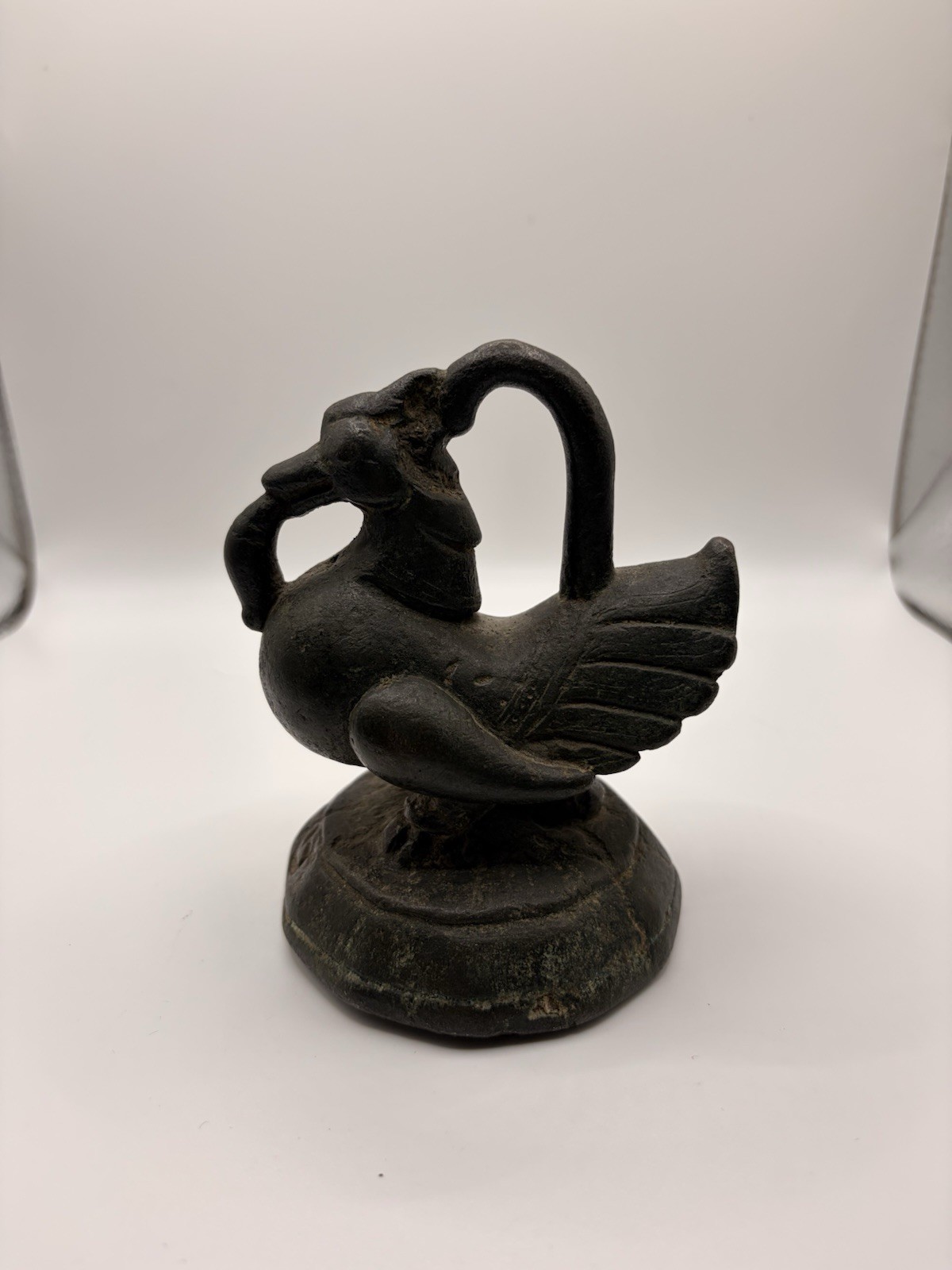 Antique Burmese Hintha Hamsa Bronze Opium Market Weight 1483g 100 Tical Burma