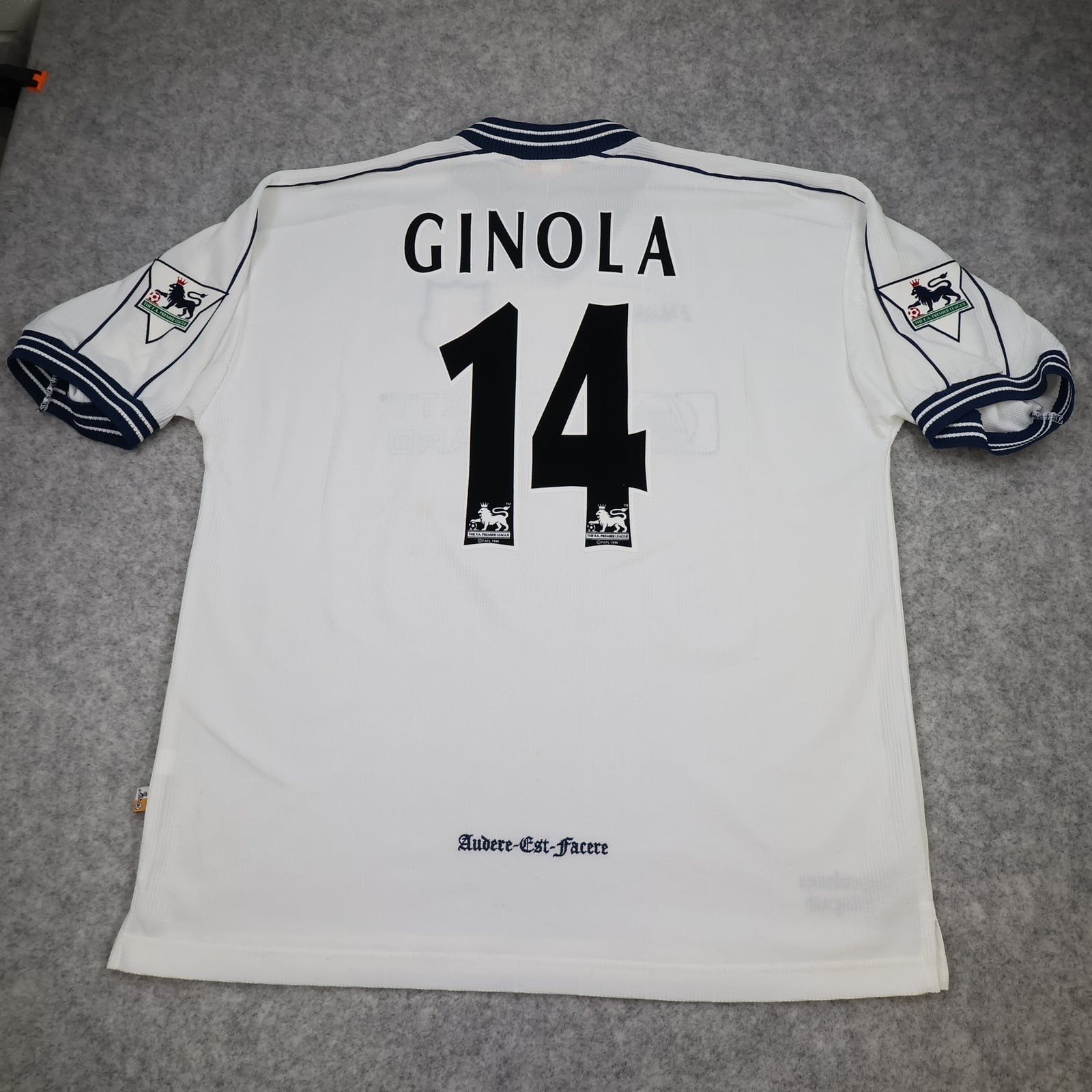 Tottenham Hotspur Shirt Extra Large White Home 1997 1999 Pony David Ginola 14 Tottenham Hotspur Shirt Extra Large White Home 1997 1999 Pony David Ginola 14
