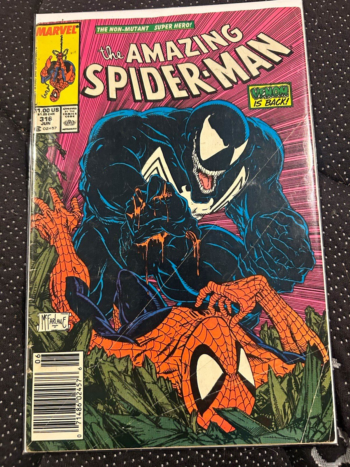 Marvel The Amazing Spider-Man #316 1990 Spider-Man Venom Todd McFarlane Marvel The Amazing Spider-Man #316 1990 Spider-Man Venom Todd McFarlane