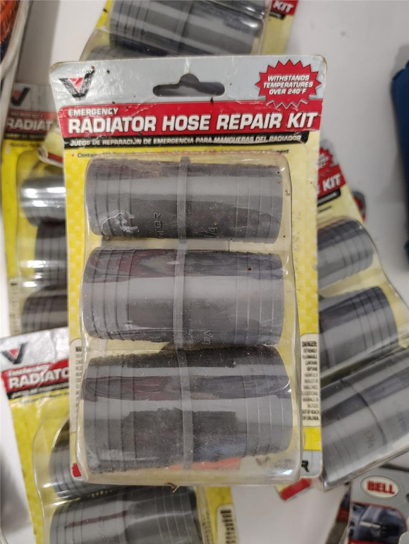 Vtg Victor Radiator Hose Repair Kit Automotive Chicago USA 2 clamps n glue NOS