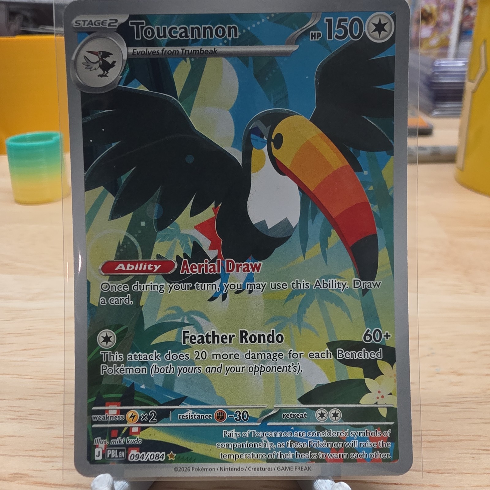 Toucannon Holo Illustration Rare ME05: Pitch Black 094/084 NM