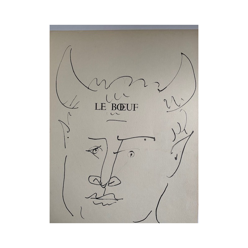 Pablo Picasso (after) - Le boeuf: Visage d\'homme -1957 litography
