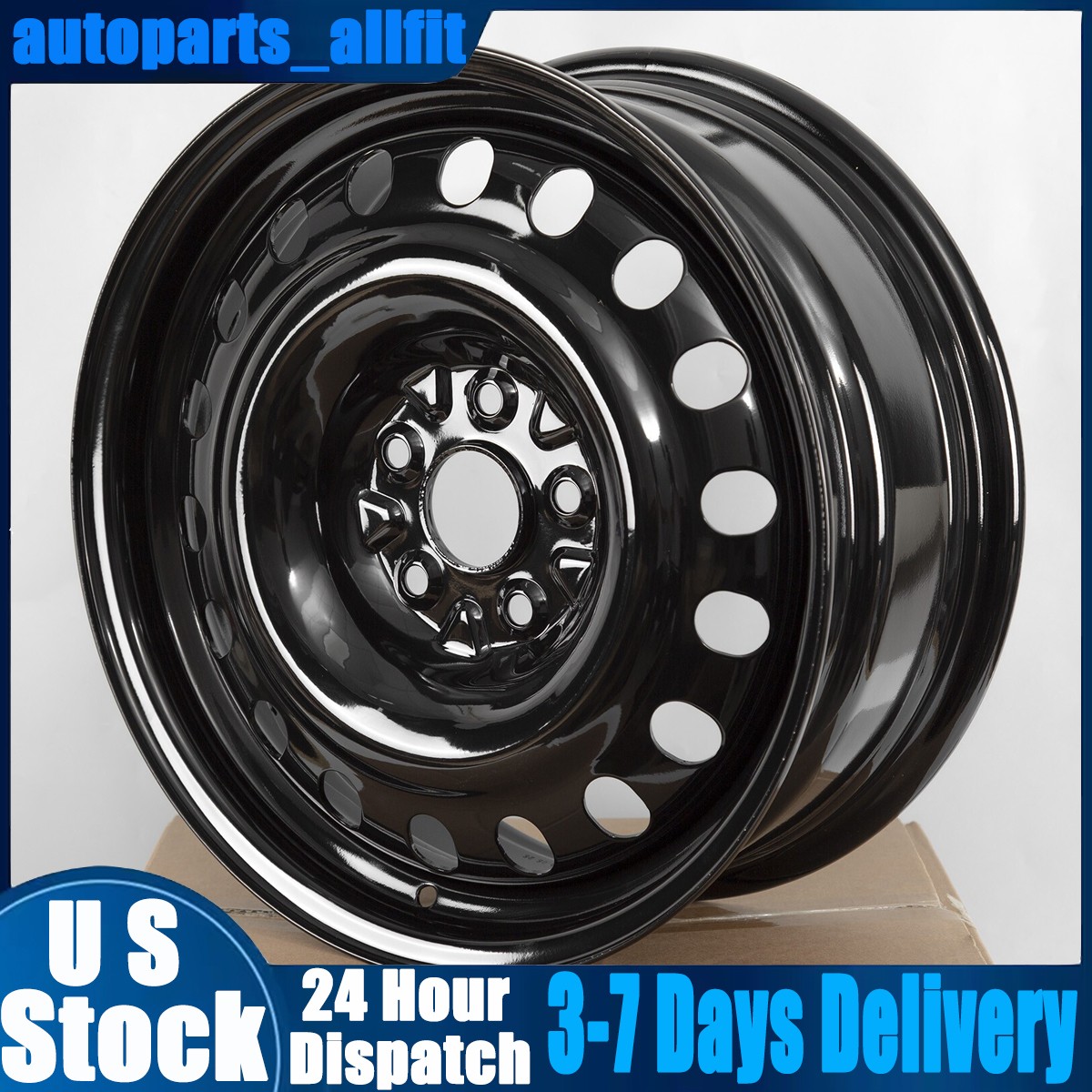 New 17\'\' Replacement Wheel Steel for Toyota Rav4 2019-2024 Black Rim OEM DESIGN