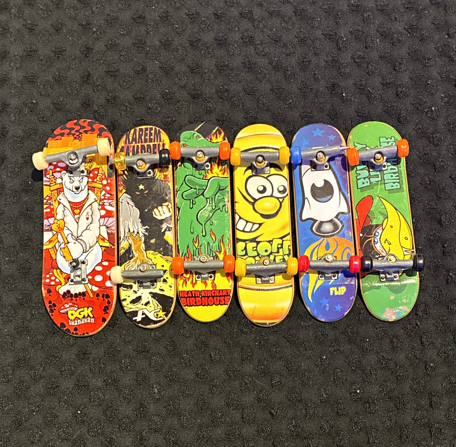 Tech Deck Fingerboard Mixed Lot 6-Pack Geoff Rowley Plastic No Packaging