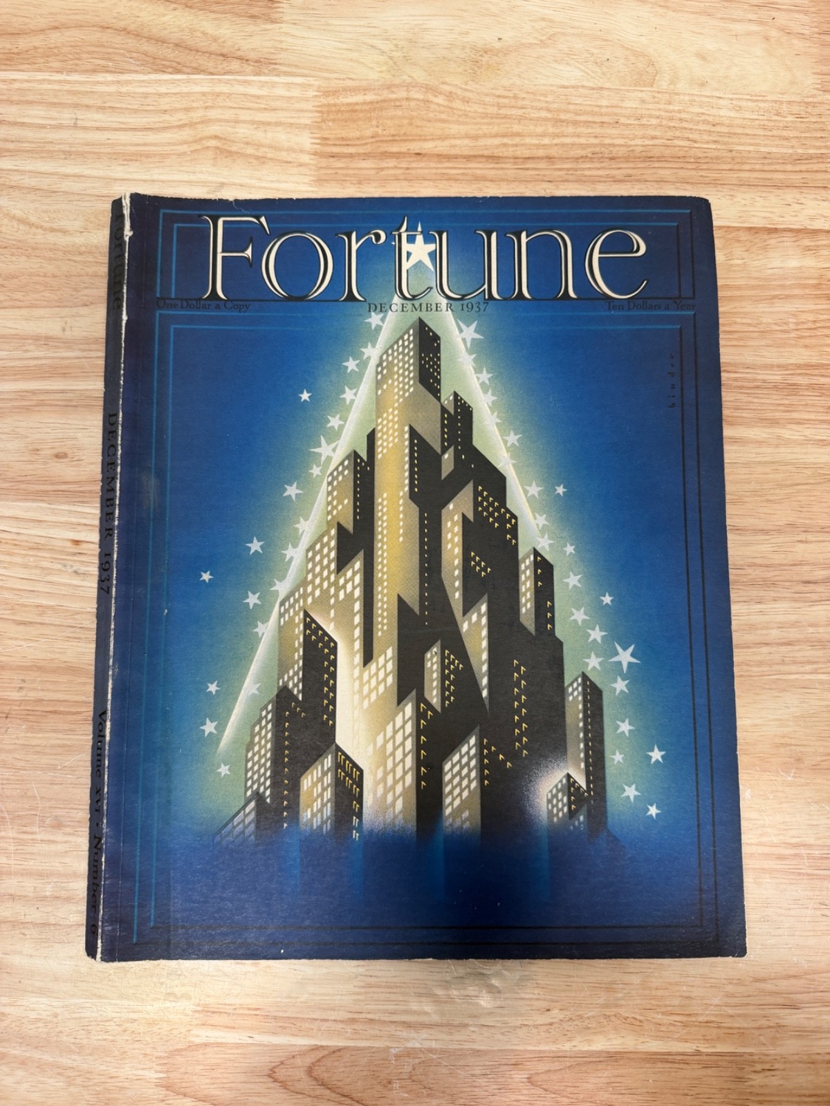 Fortune Magazine December 1937 Joseph Binder Art Deco Skyscraper City Cover Fortune Magazine December 1937 Joseph Binder Art Deco Skyscraper City Cover