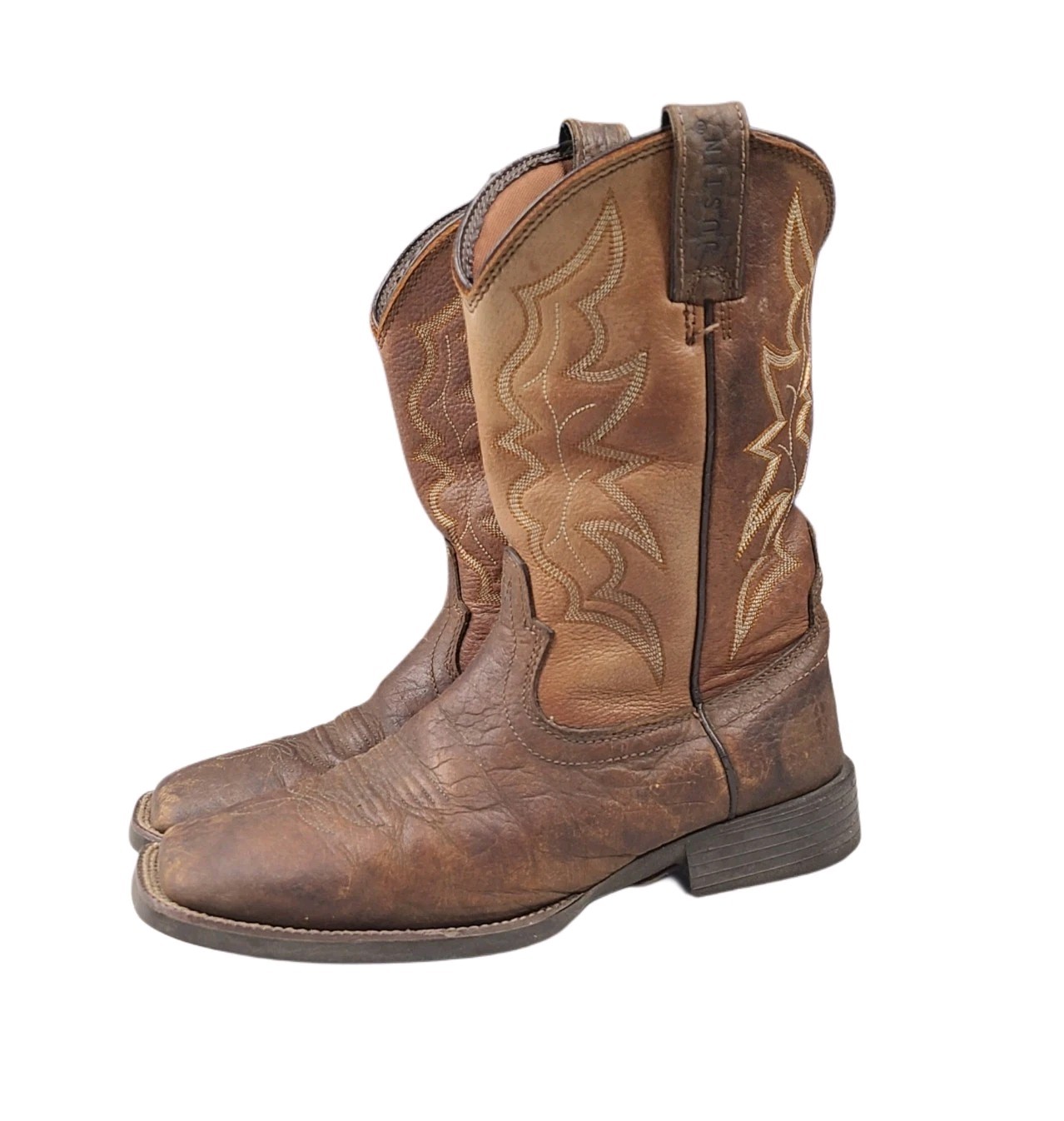 Justin Men\'s Chet Western Leather Boots - Brown Size 8 D Style: 7223 