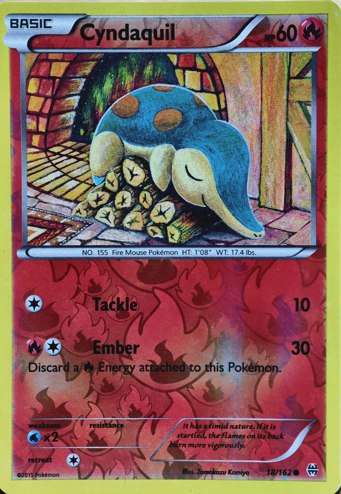 Cyndaquil 18/162 Breakthrough Reverse Holo Cyndaquil 18/162 Breakthrough Reverse Holo