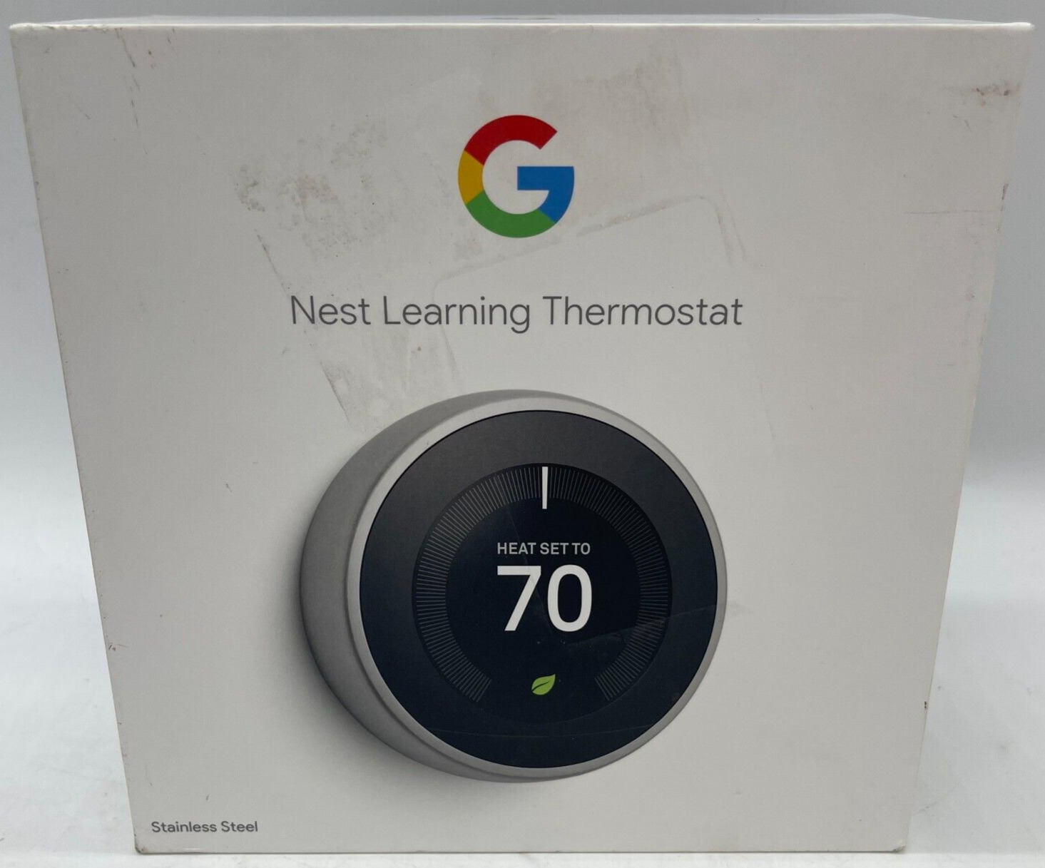 Google Nest 3rd Generation Learning Thermostat: T3007ES Stainless Steel w/Base