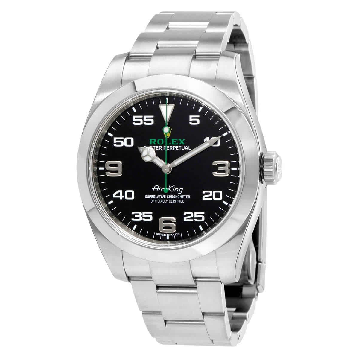 Rolex Air King Black Dial Stainless Steel Men\'s Watch 116900BKAO