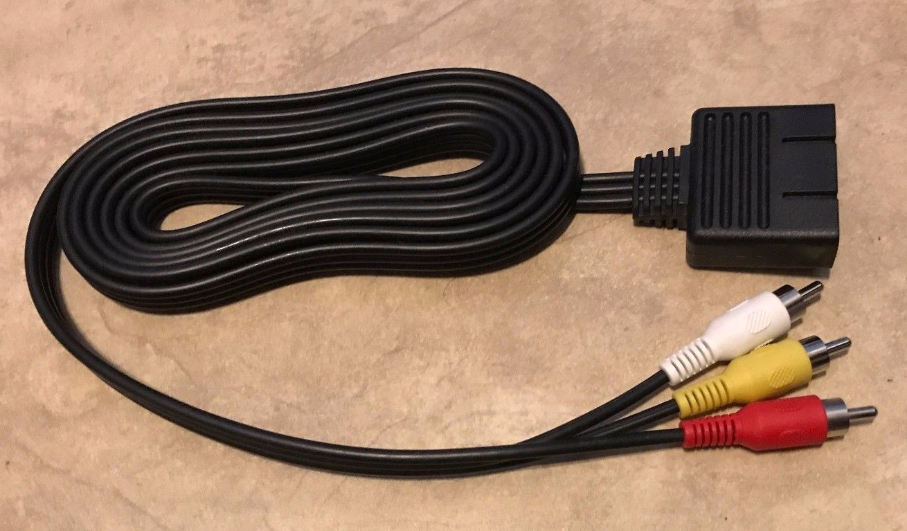 A/V Composite video Cable for Atari Jaguar system 6' length NEW